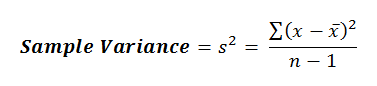 Variance Sample Equation2