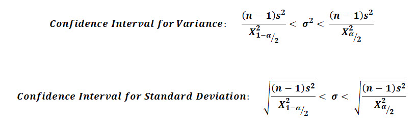 Confidence Intervals for Population Variance and Population Standard Deviation